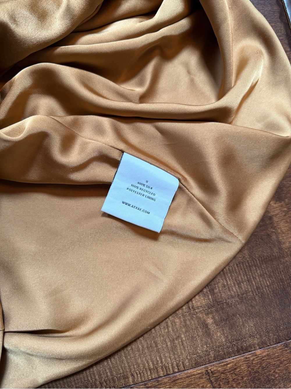 AEXAE Silk Backless Maxi Dress in Light Brown - Picture 11 of 12